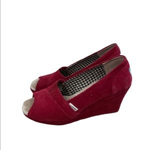 Toms Corduroy Wedges size 8